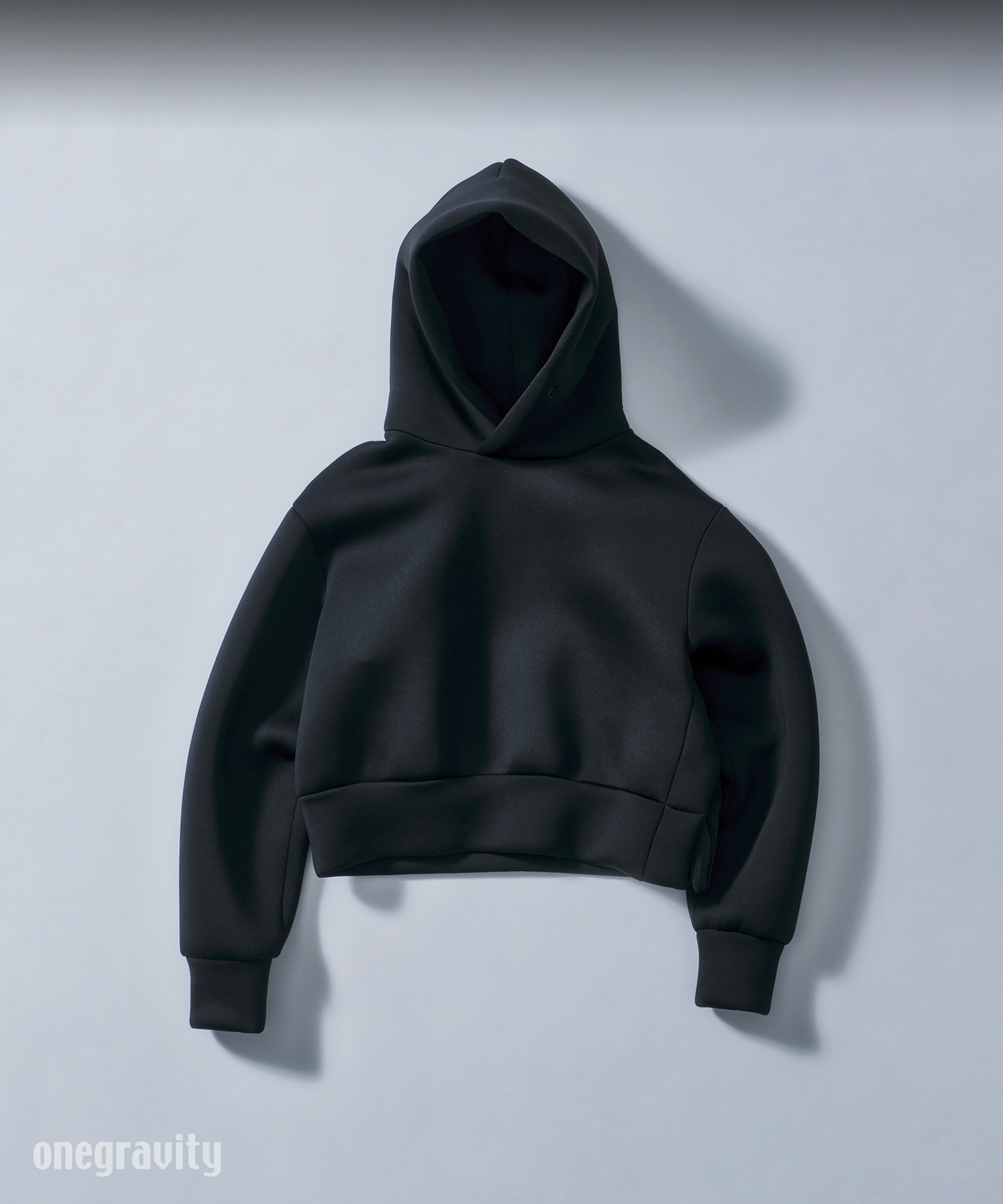 サイドジップ ダブルニットフーディー