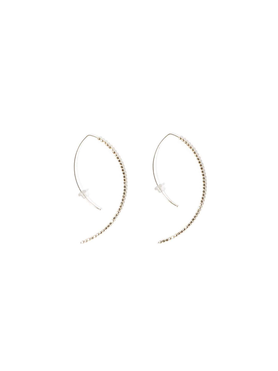 14KYGラージバナナフープピアス