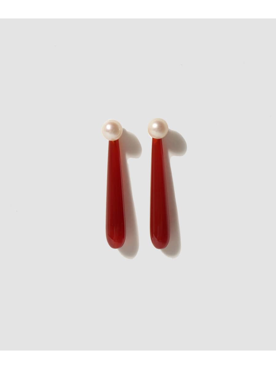 Medium Angelyne Earrings in Carnelian