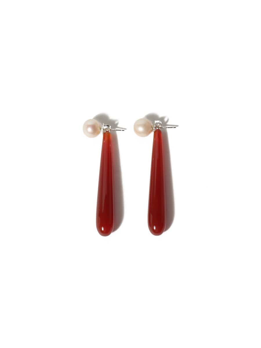 Medium Angelyne Earrings in Carnelian