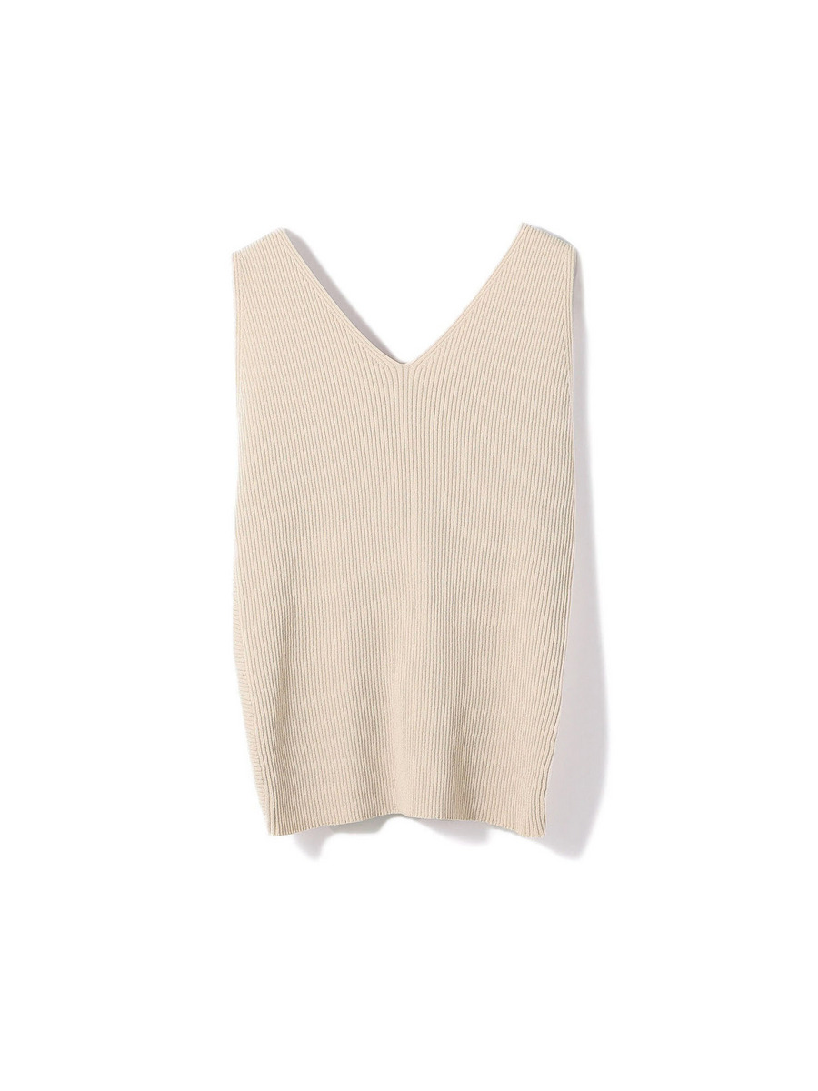 バックツイスト ニットタンクトップ