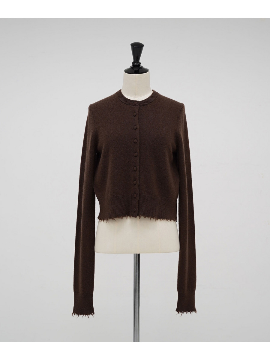 カシミヤBrushed クルーネックカーディガン