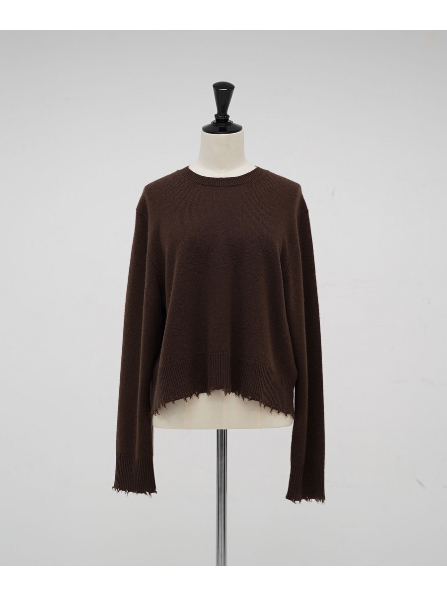 カシミヤBrushed クルーネックプルオーバー