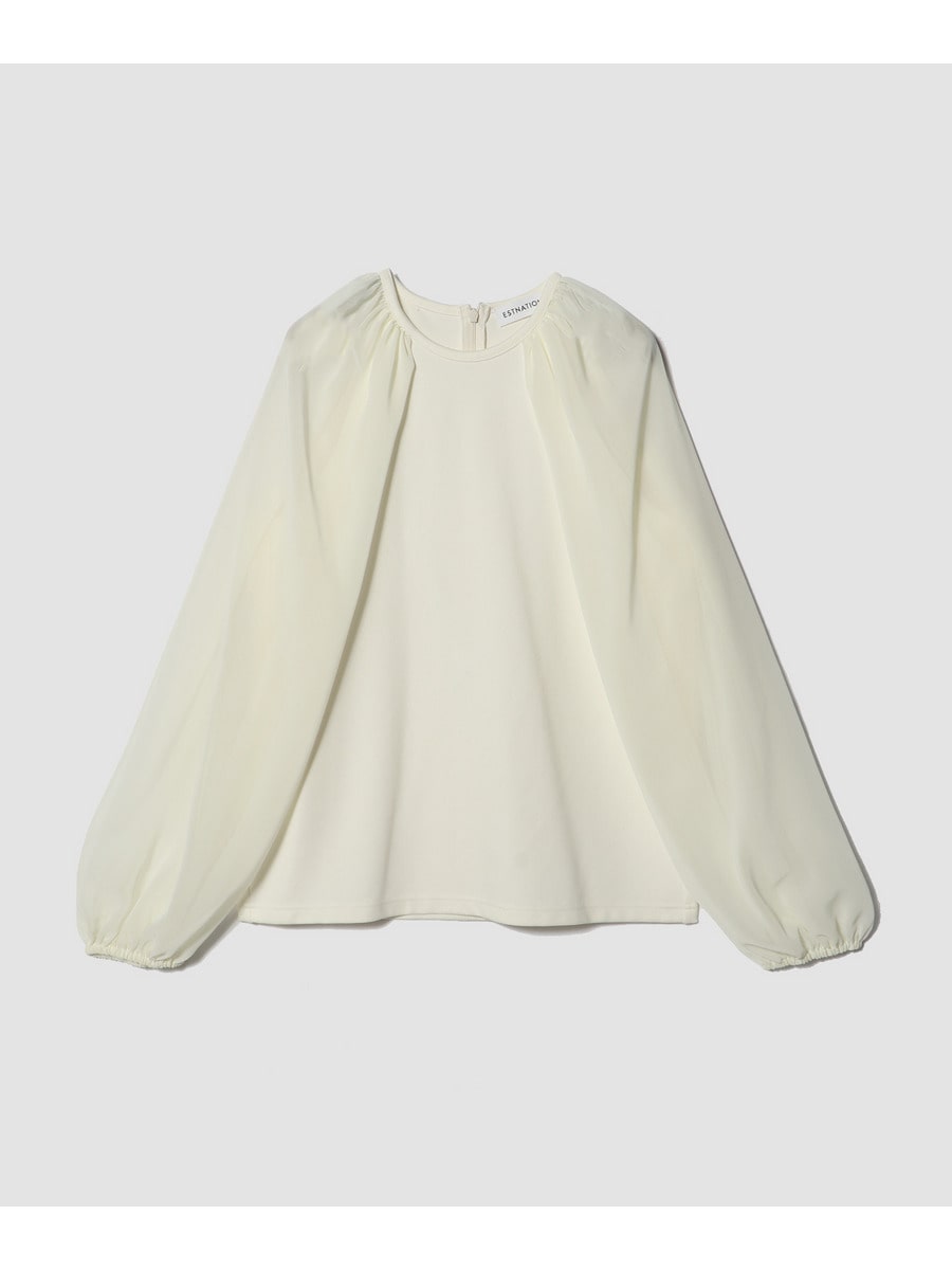 シフォンコンビカットソー
