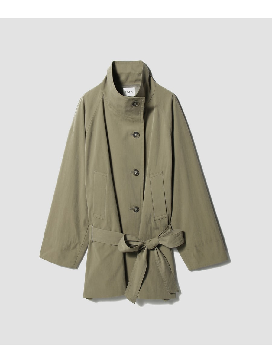 Stand Collar Short Trench Coat