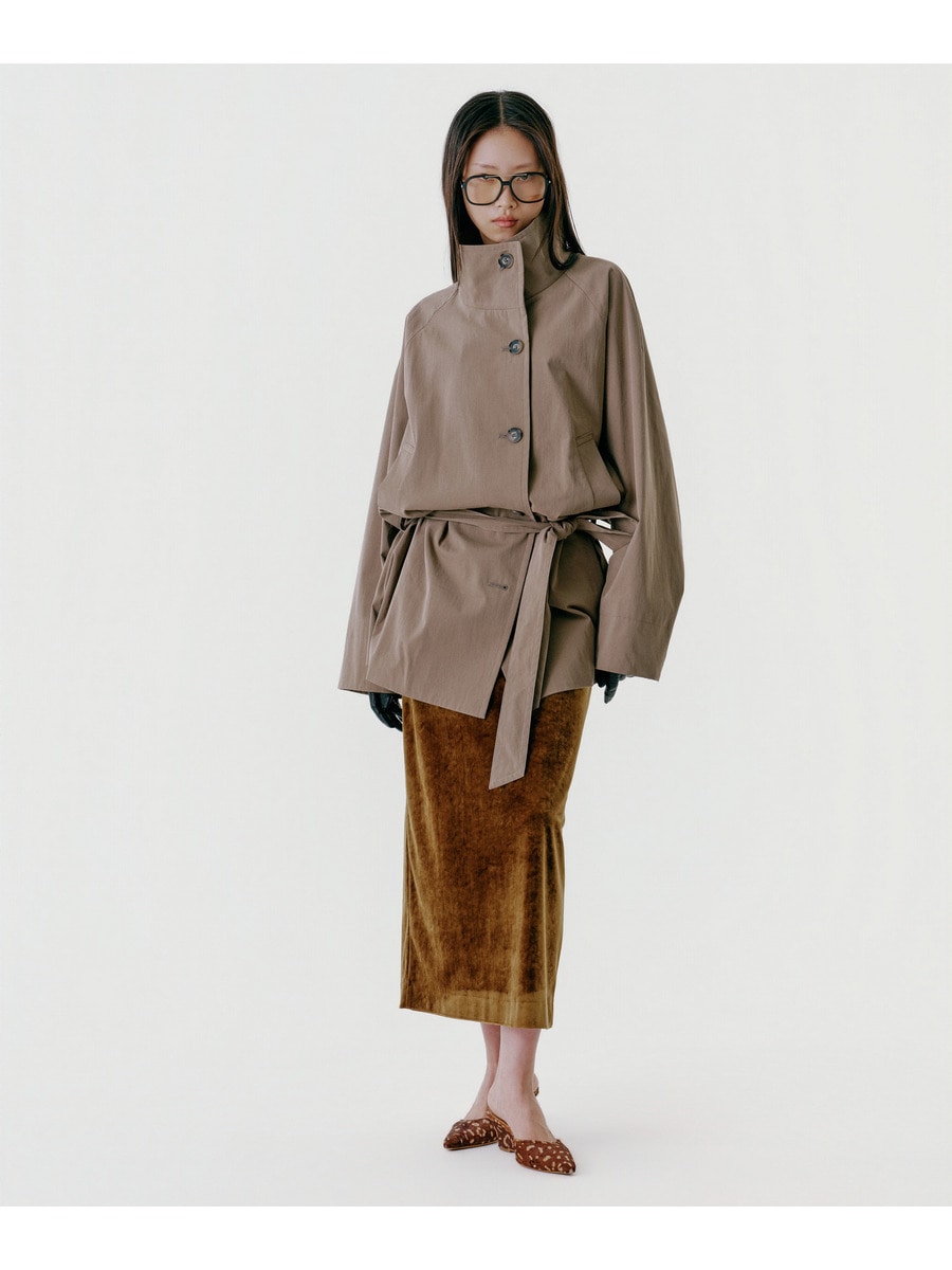 Stand Collar Short Trench Coat