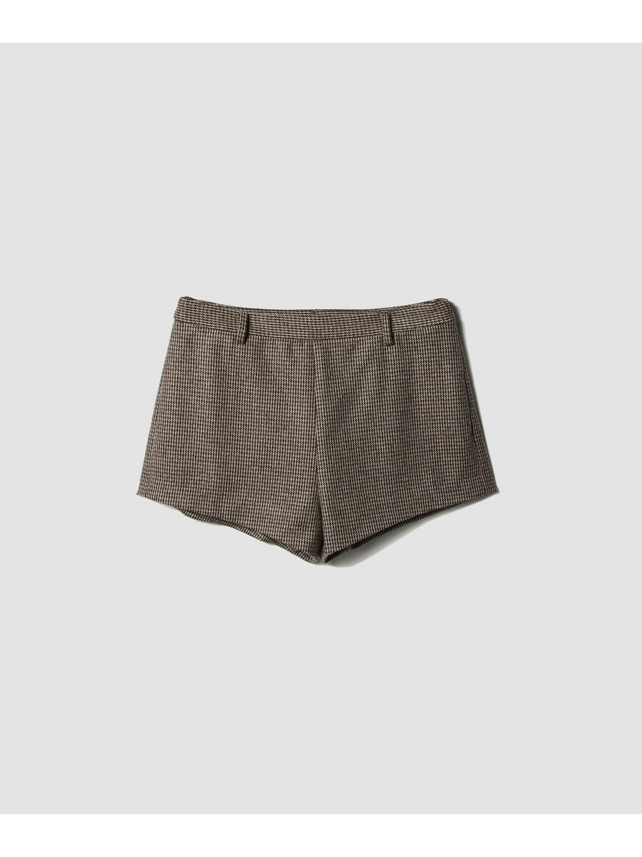 Check Micro Mini Shorts