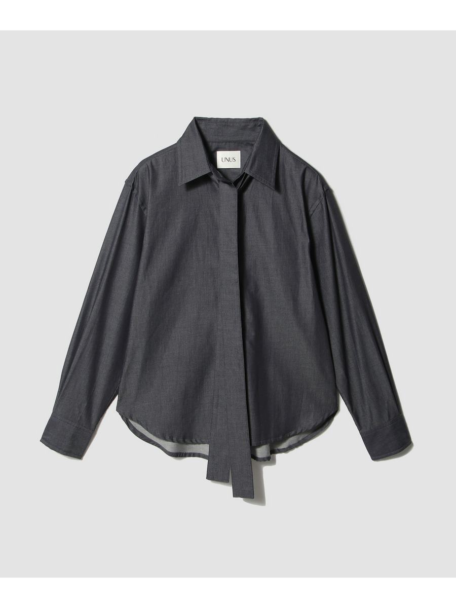 Denim Bow Tie Shirt