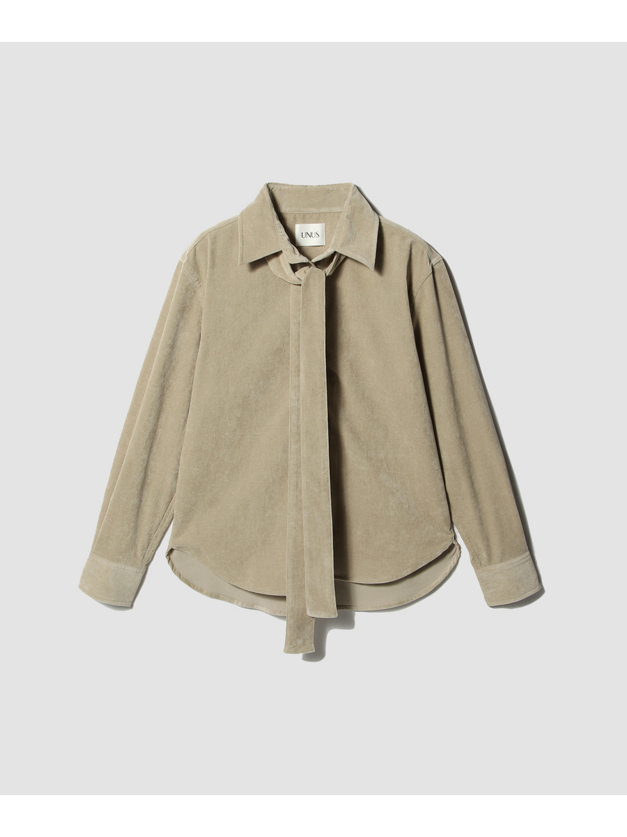 Corduroy Bow Tie Shirt