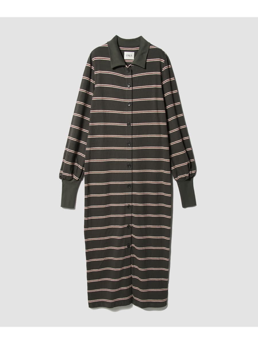 Multi Border Polo Maxi Dress