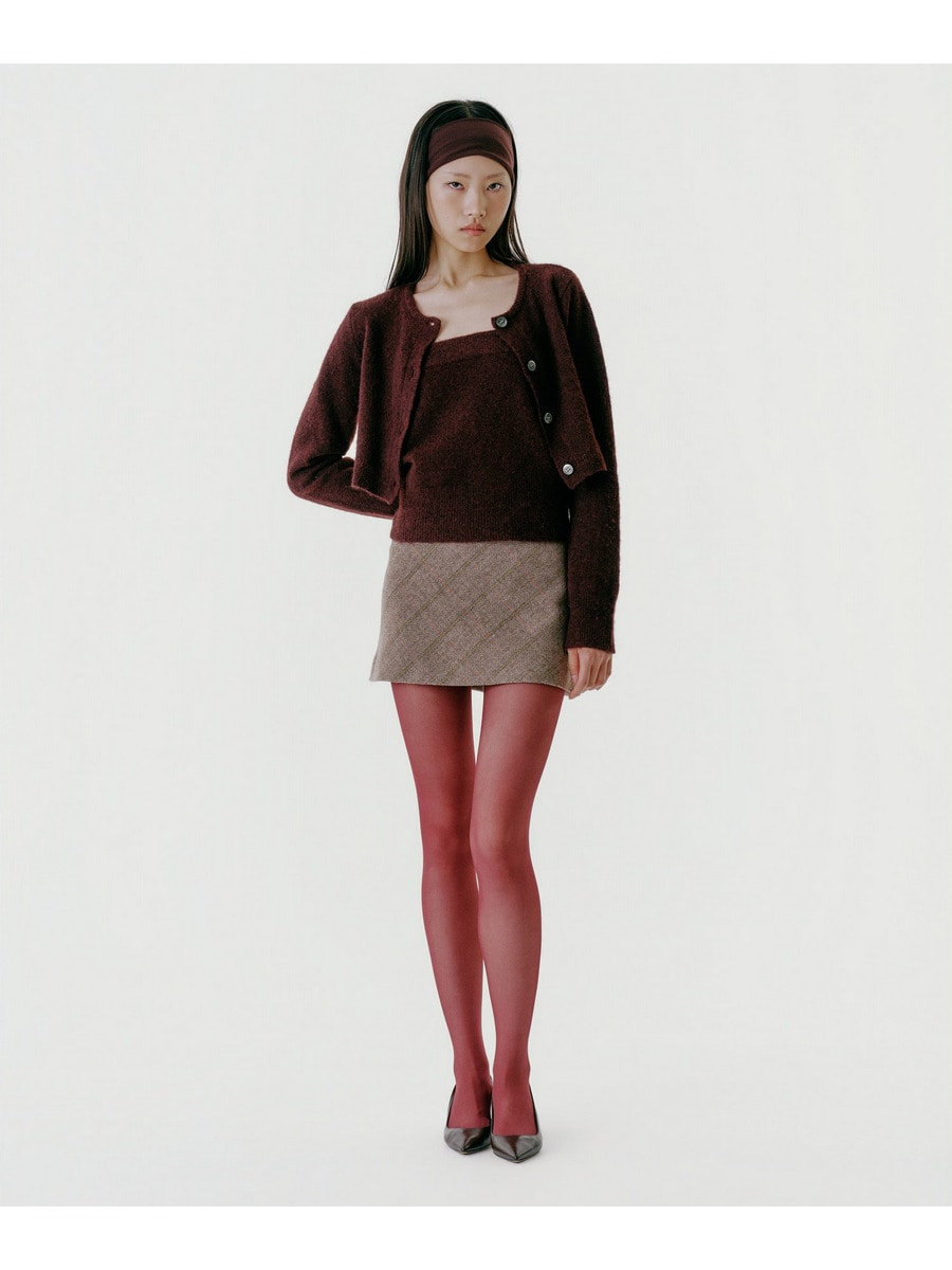 Wool Blend Cropped Cardigan