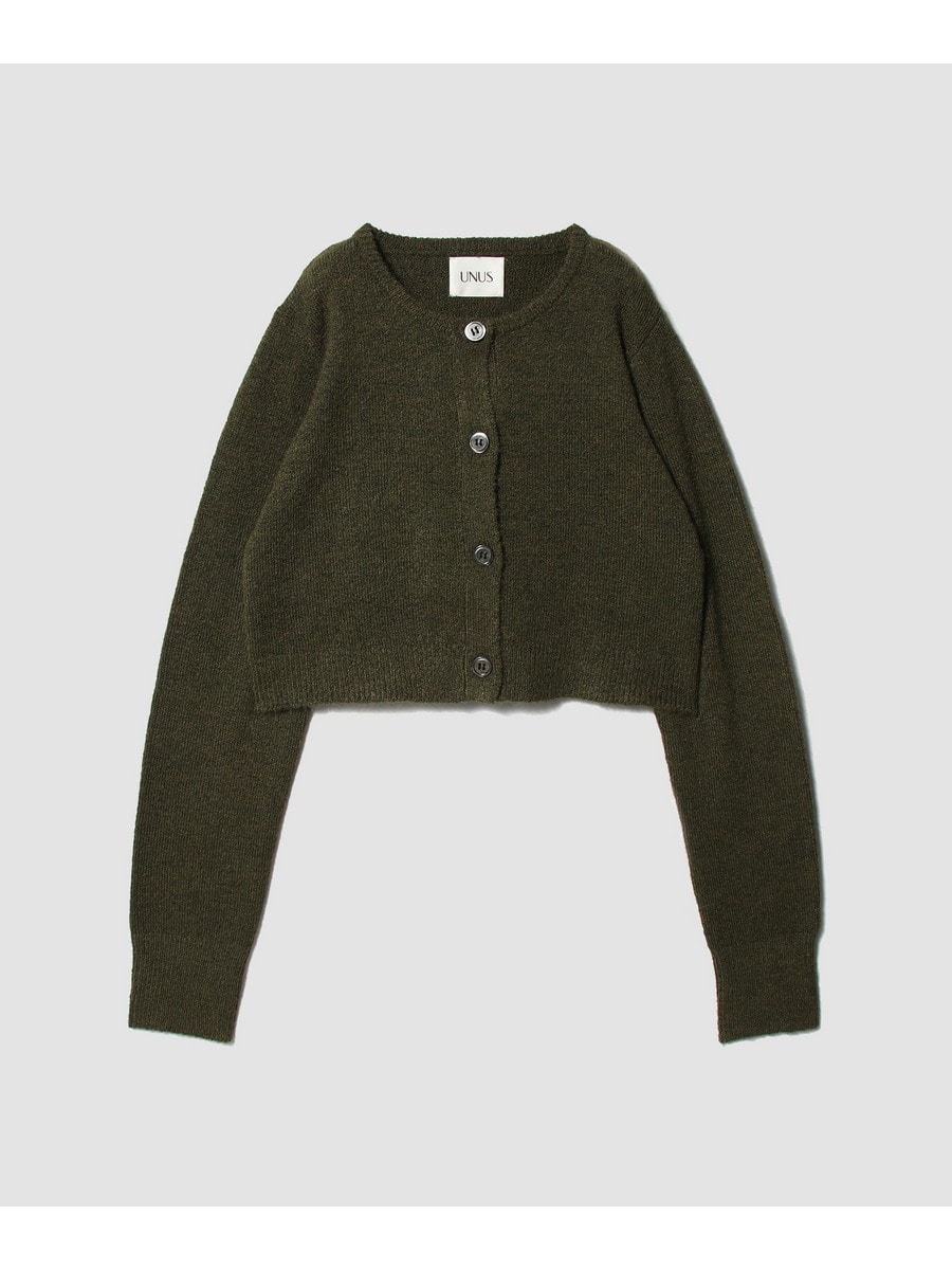 Wool Blend Cropped Cardigan