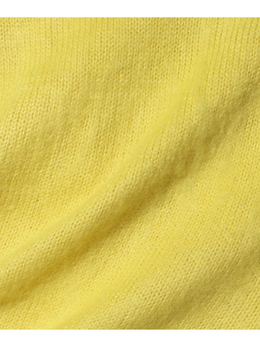 Mohair-Like Cropped Polo Knit