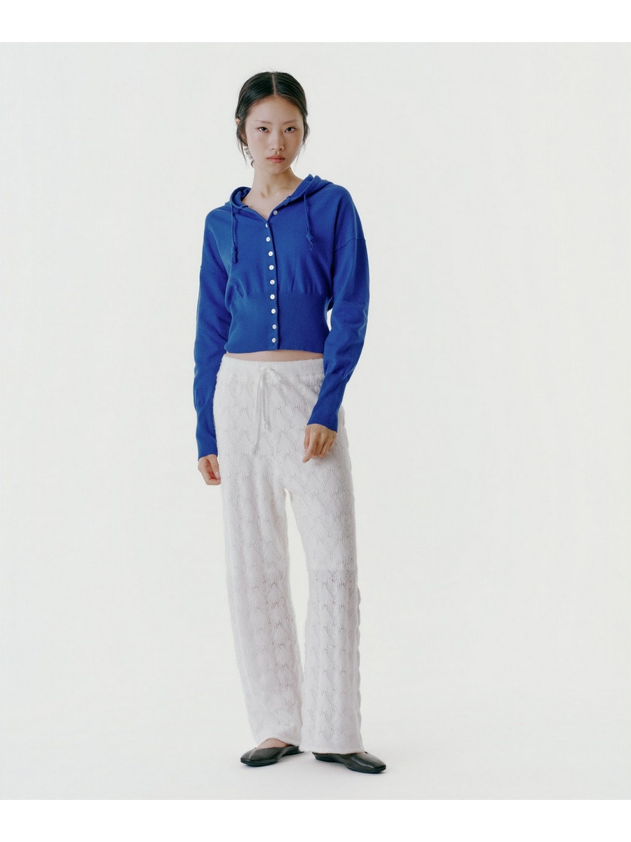 Eyelet Knit Wide Pants