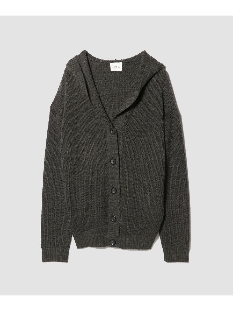 Oversized Hooded Knit Cardigan