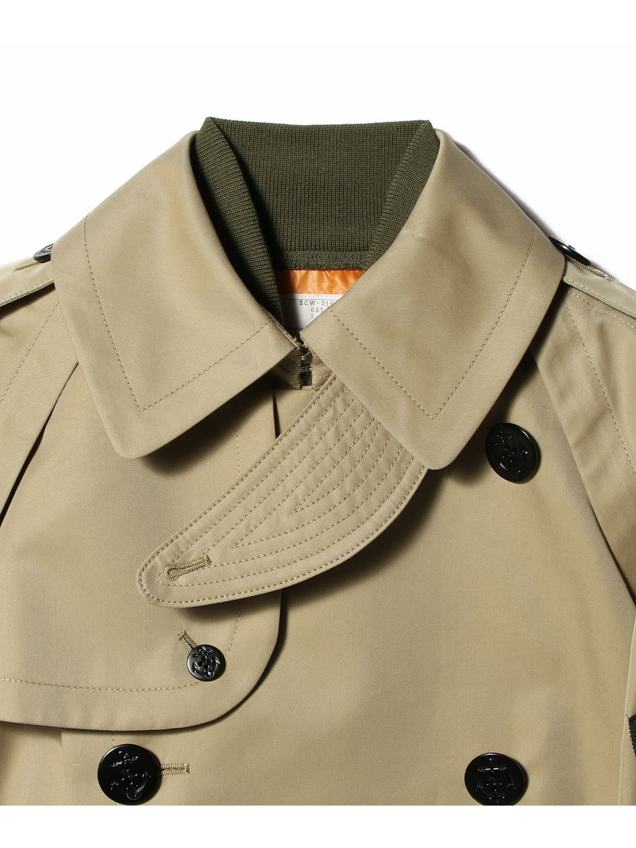 SACAI / コットンギャバジン×ナイロンツイル ブルゾン
