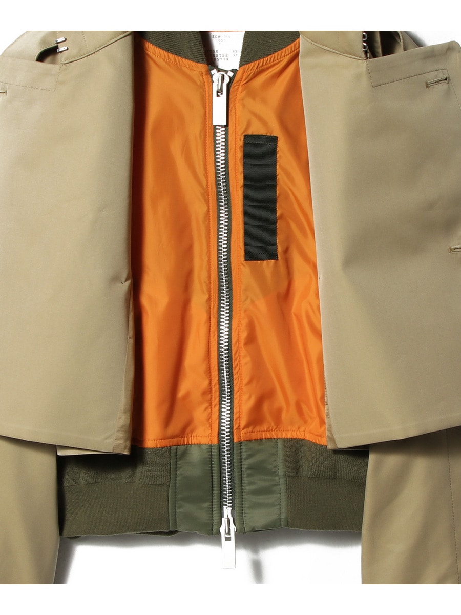 SACAI / コットンギャバジン×ナイロンツイル ブルゾン