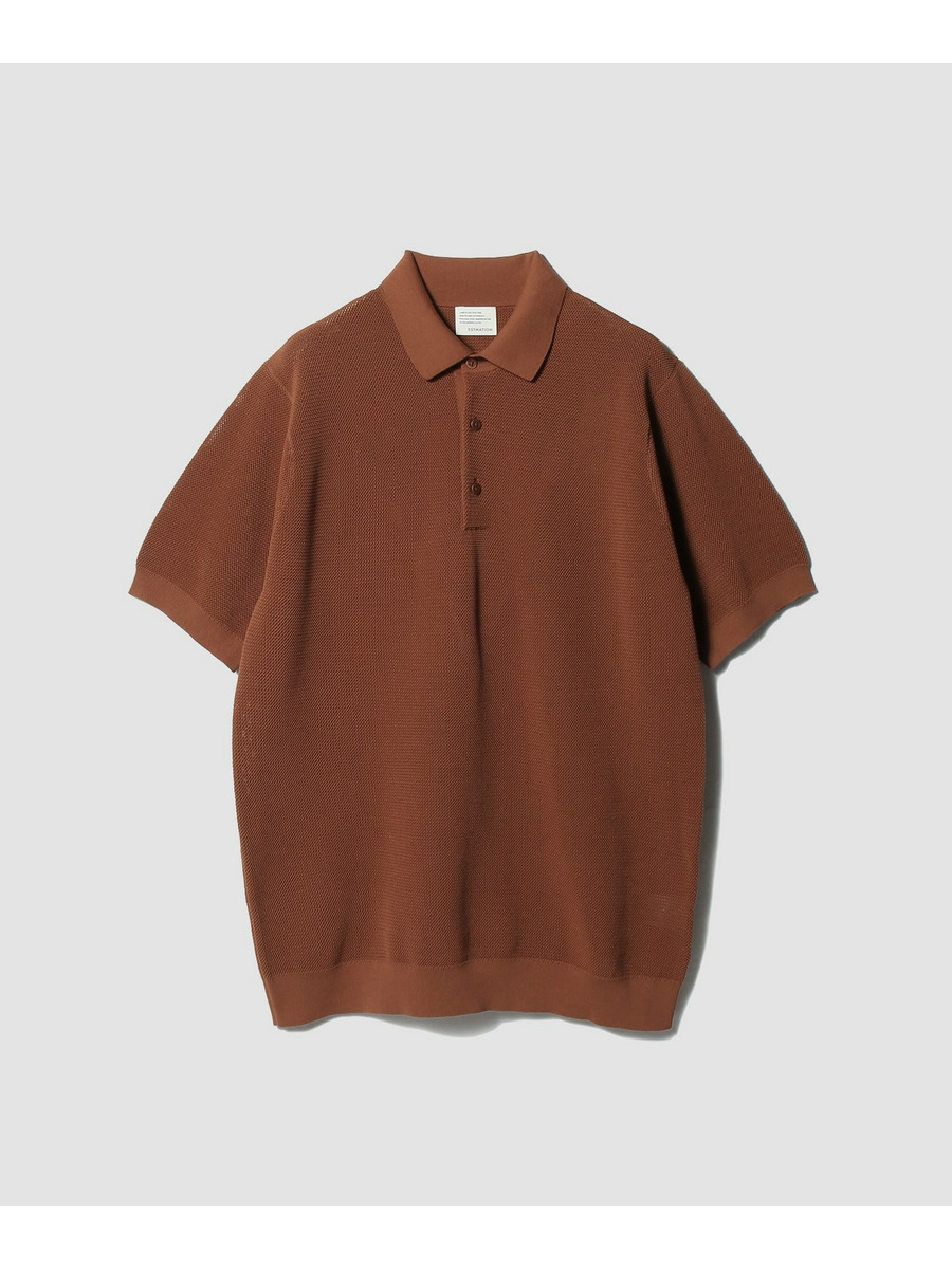 ストレッチ コットンメッシュ ポロシャツ