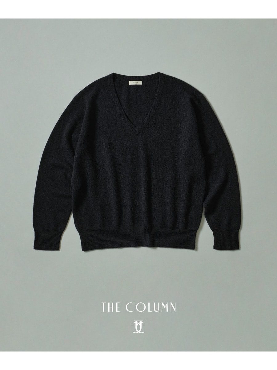 カシミヤ Vネックプルオーバーニット＜THE COLUMN＞