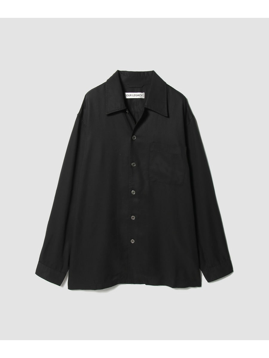 EVERY SHIRT Draping Black Lyocell