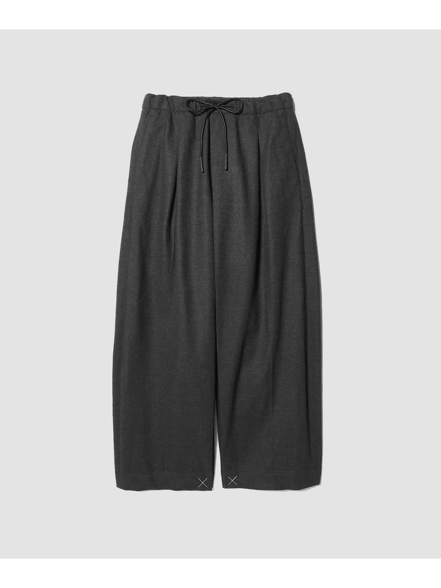 Super120's パーマネントプレス クロッシングタック ワイドパンツ