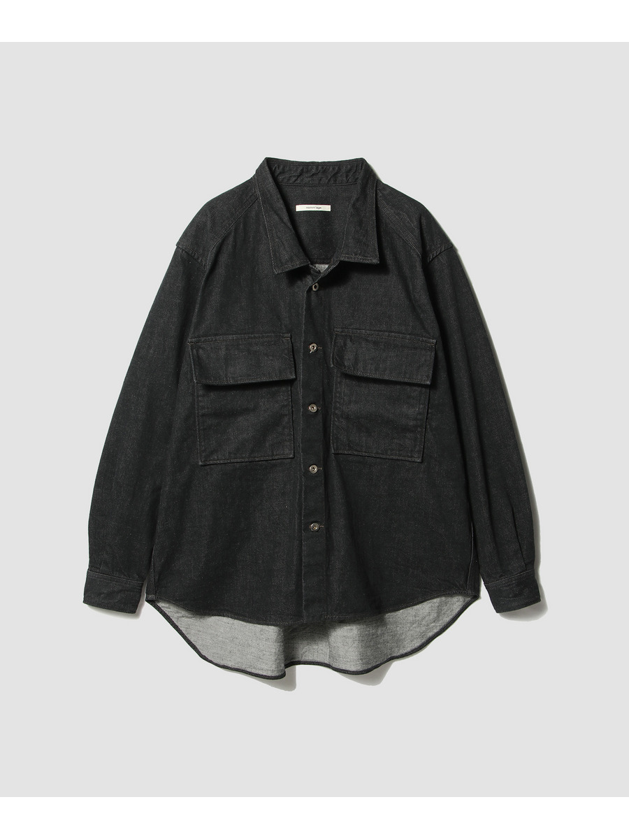 Unfolded Collar Denim Coverall