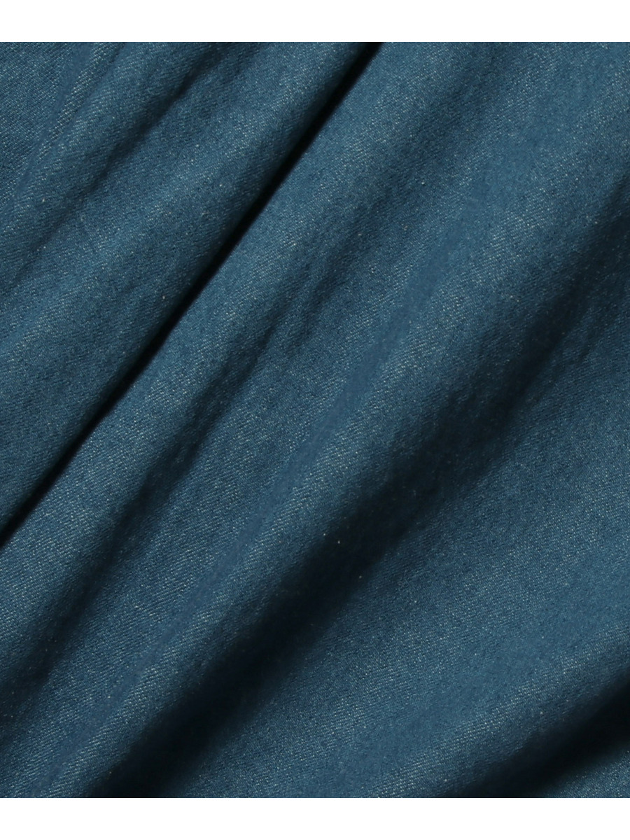 Unfolded Collar Denim Coverall