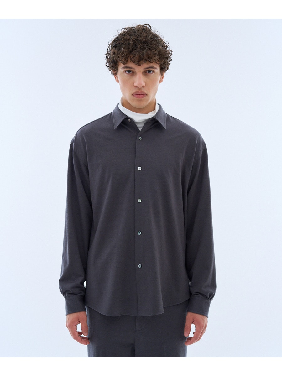 カシミヤ ハイゲージニットシャツ＜ESSENCEOFLUXURY×KANEMASA PHIL.＞