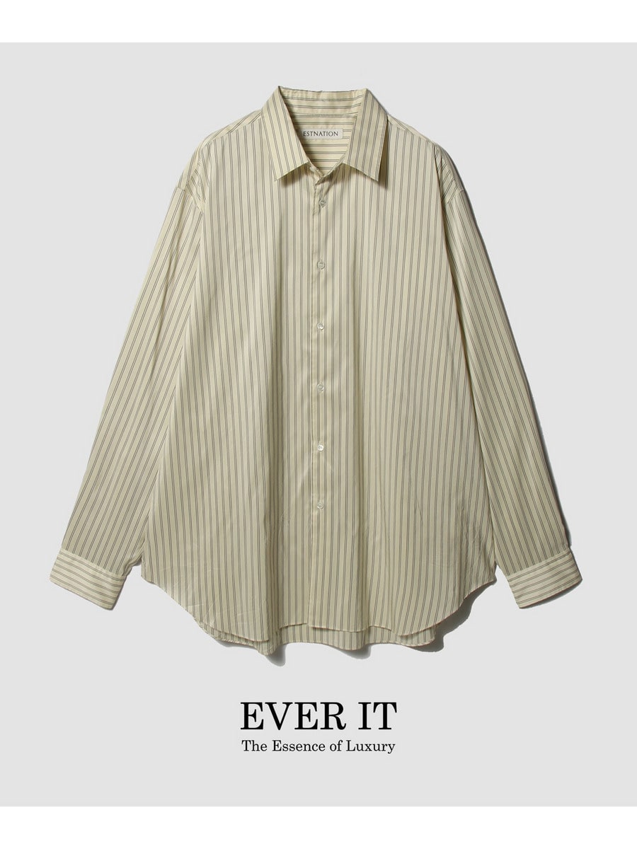 エッセンシャル シルクストライプシャツ＜EVER IT＞
