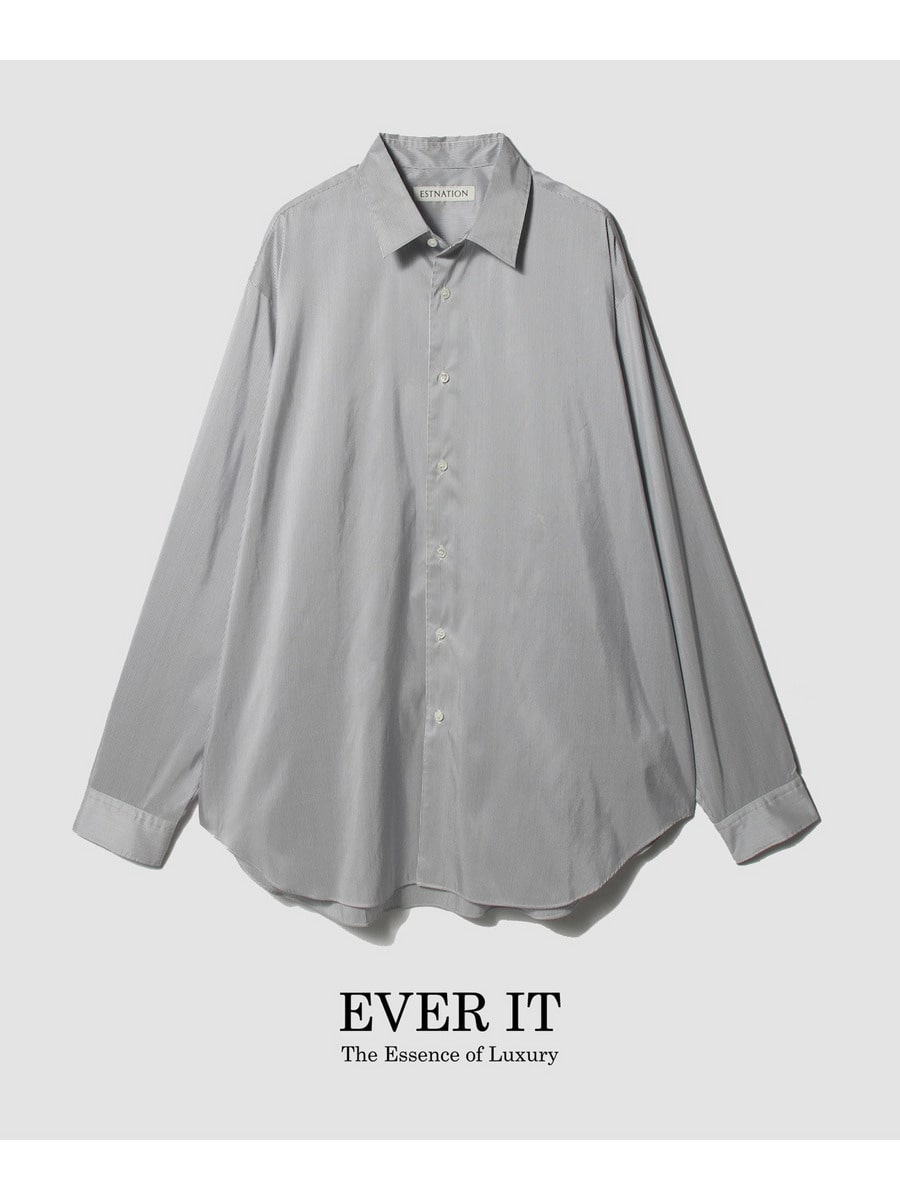 エッセンシャル シルクストライプシャツ＜EVER IT＞