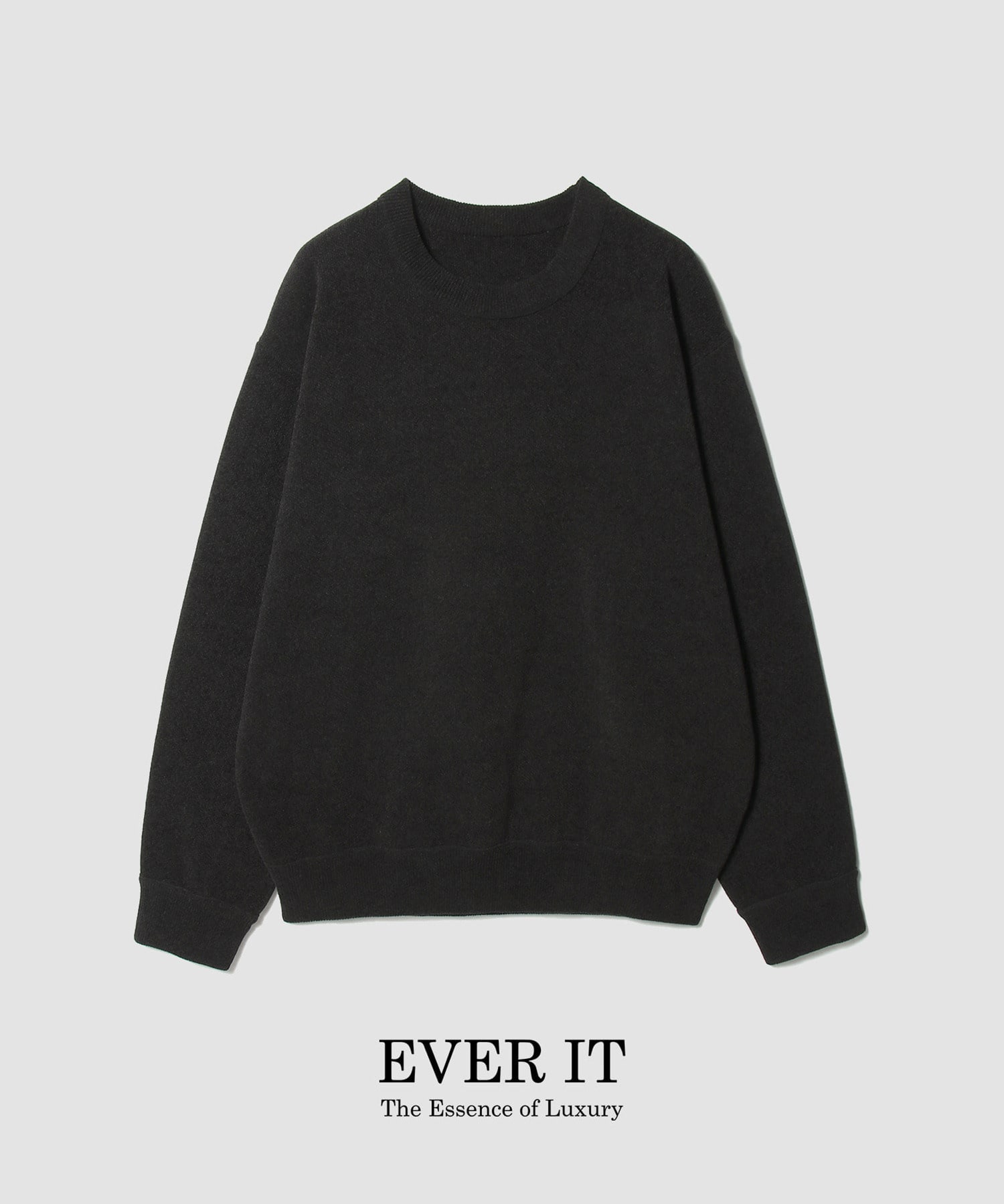 カシミヤタッチ モールスキンクルーネック＜EVER IT＞
