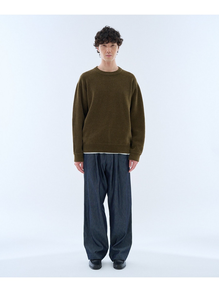 カシミヤタッチ モールスキンクルーネック＜EVER IT＞