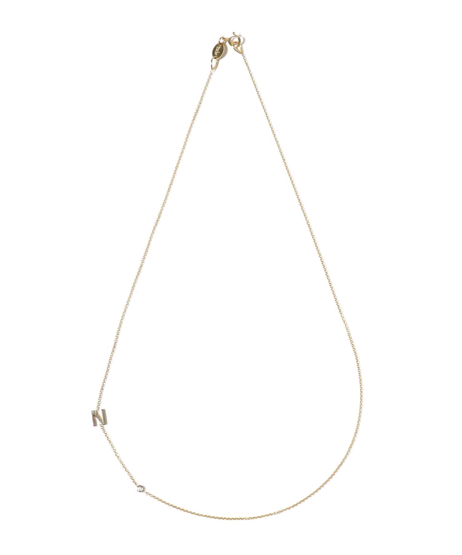 Maya Brenner Designs / "N" イニシャルK14YGダイヤモンドネックレス