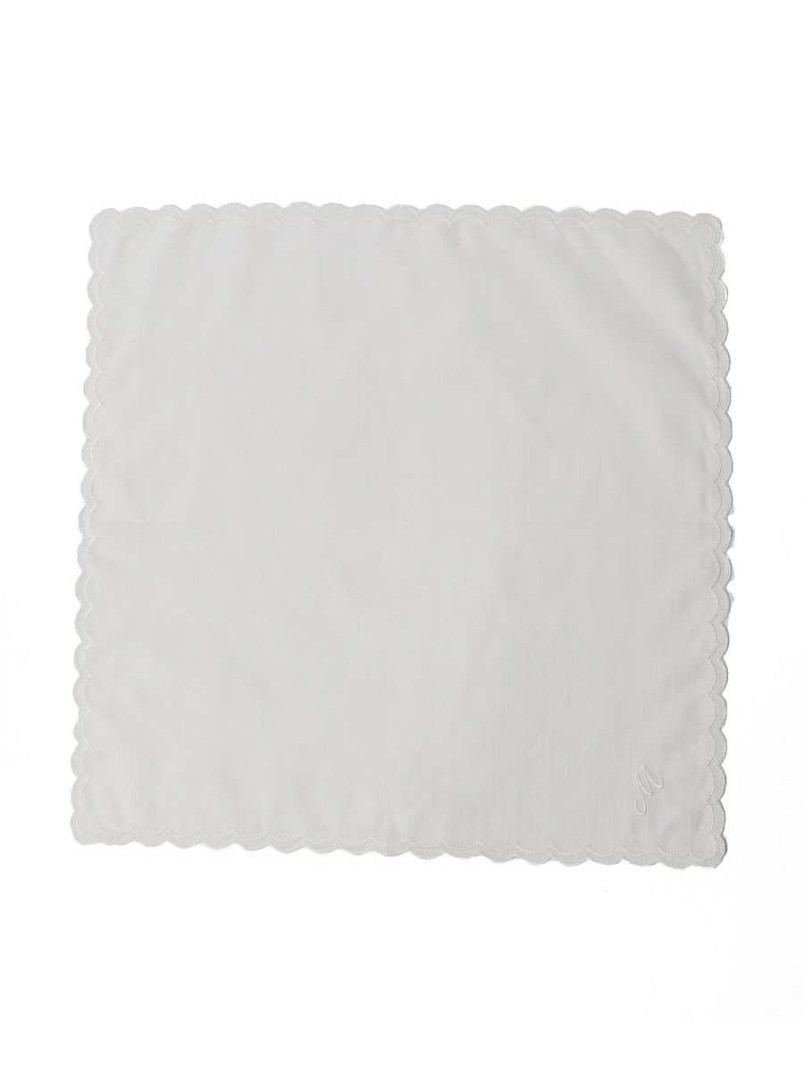 "M" イニシャルハンカチ