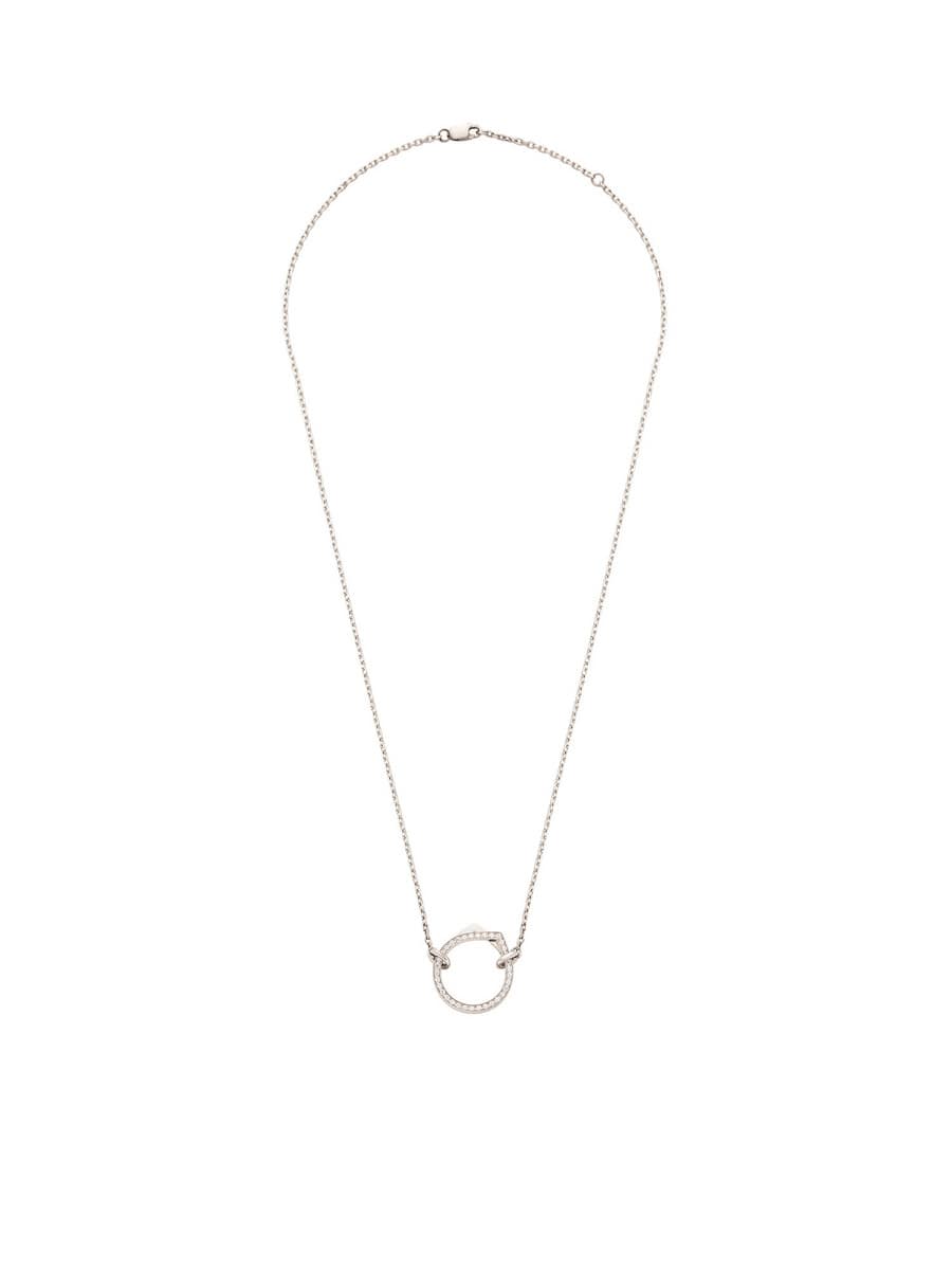 Repossi / K18WG ANTIFER パヴェダイヤモンド2連 ペンダント