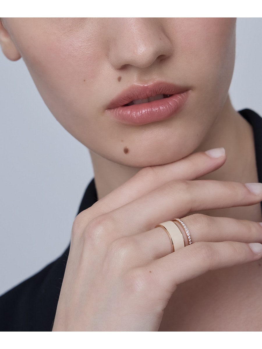 Repossi Berbere Chromatic 18K Rose Gold, Laquer & 0.34 TCW