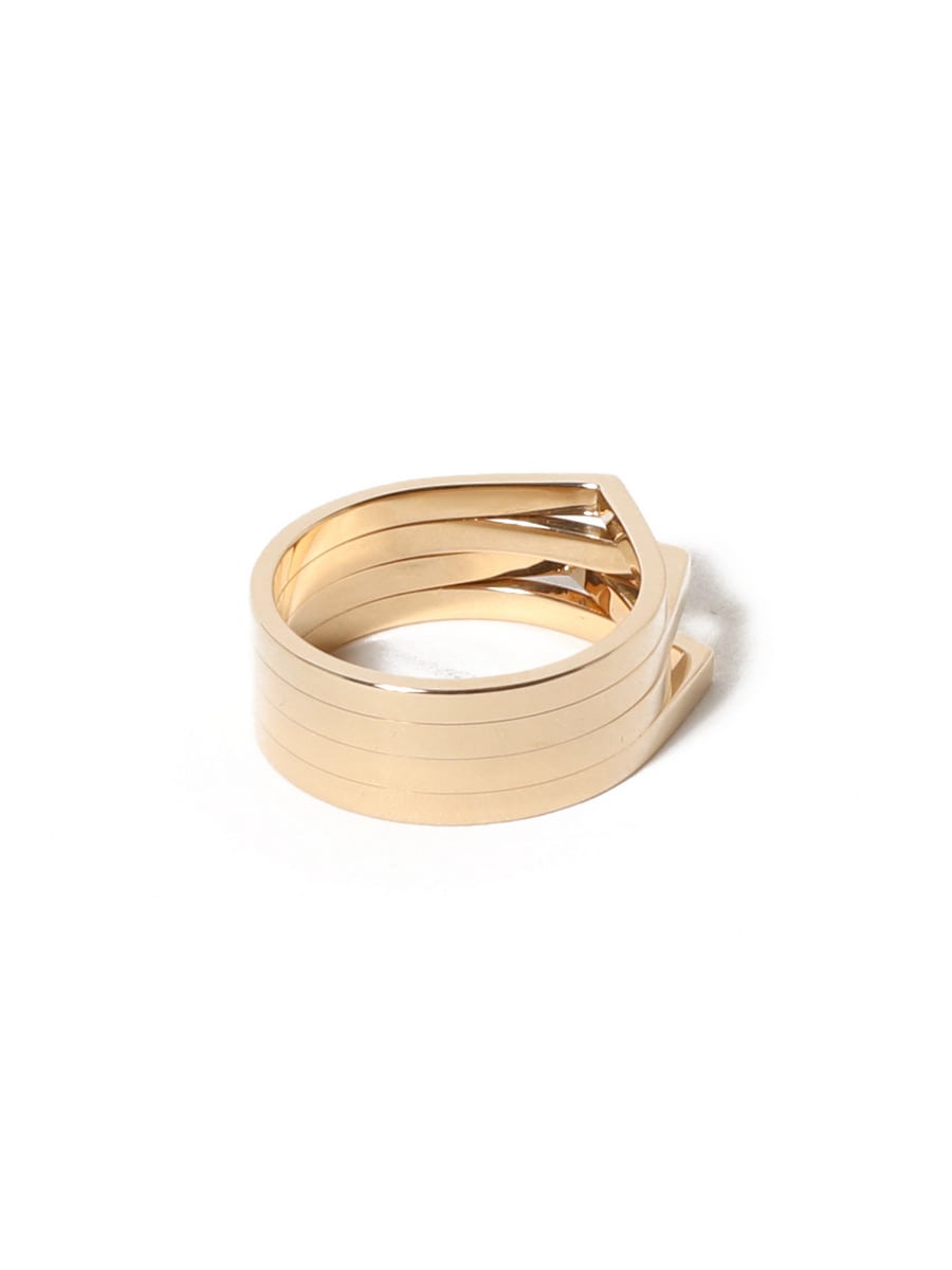 BKRh/WHT DIA SNAKE RING RH(7号 Silver): Yohji Yamamoto by