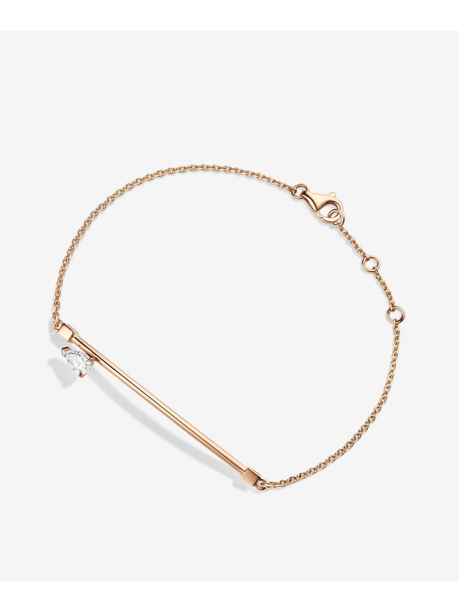 K18PG SERTI SUR VIDE チェーンブレスレット