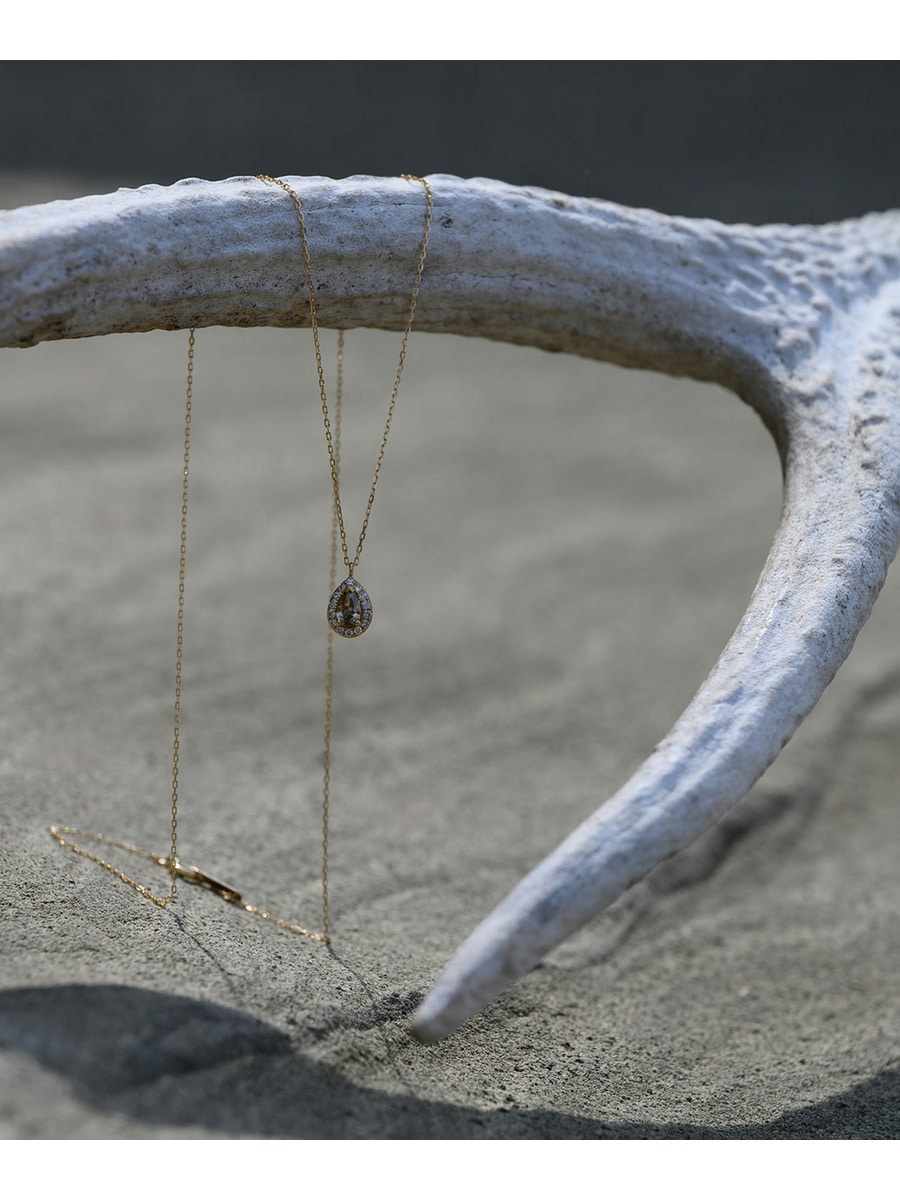 ブラウンダイヤモンド ドロップネックレス