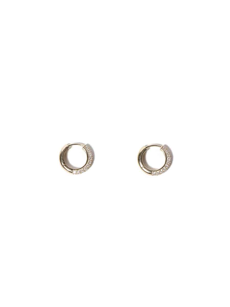 ダイヤモンド フープピアス