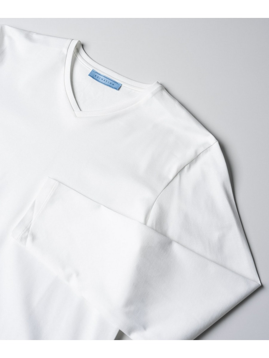 Vネックロングスリーブカットソー＜EVER KEEP＞