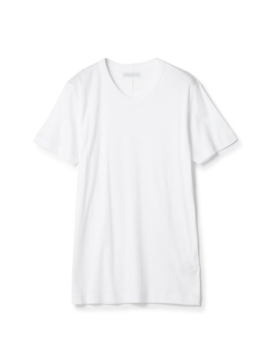 テレコVネックTシャツ
