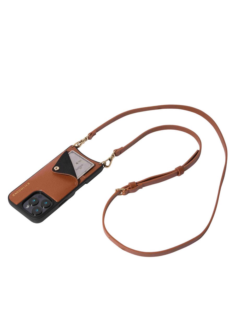 ESTNATION - Bandolier EMMA iPhone X/Xs用  新品未使用 Emma Pebble Leather Bandolier Black/Gold
