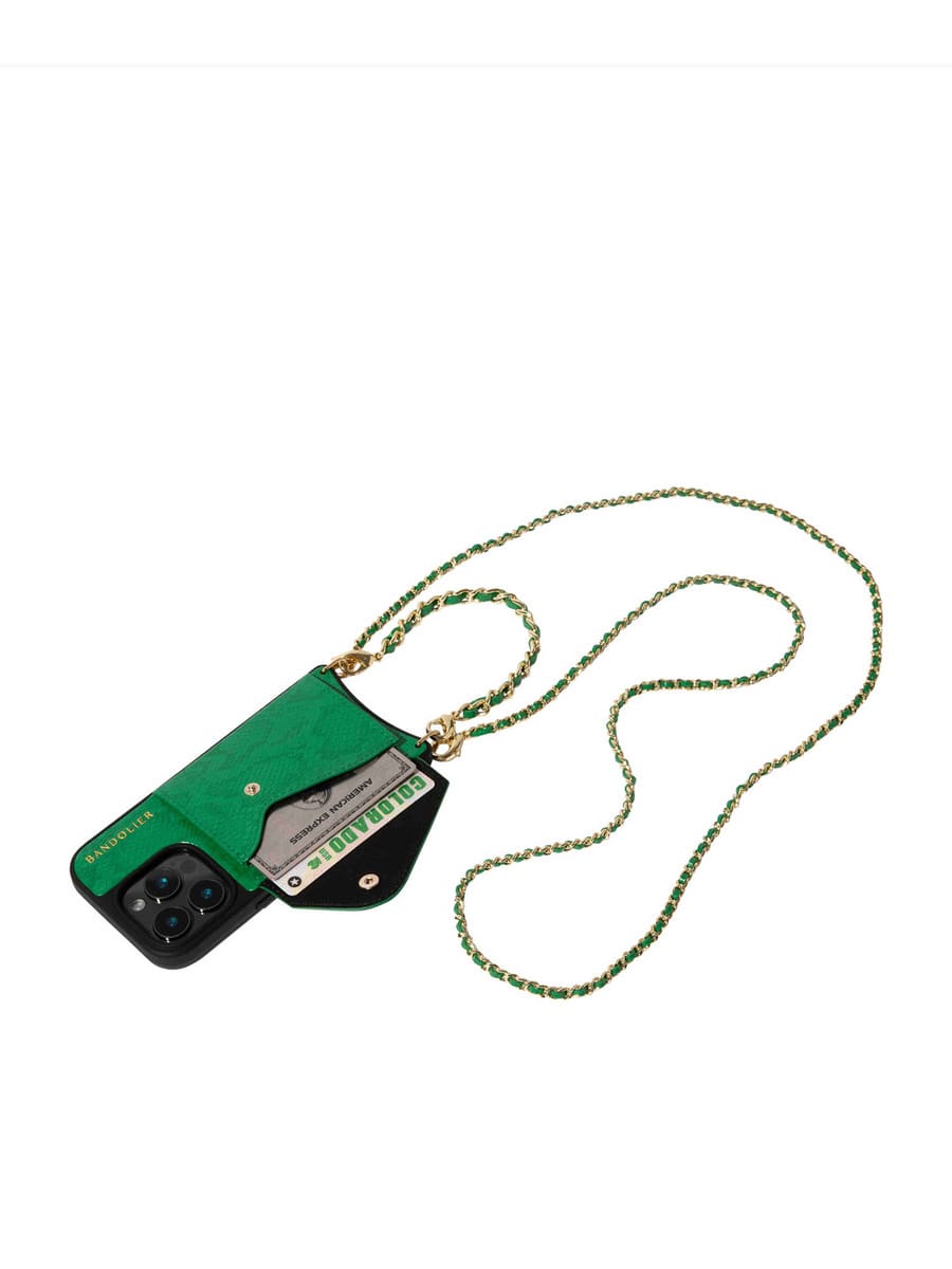 LILY SNAKE GREEN BANDOLET iphone15 シリーズケース