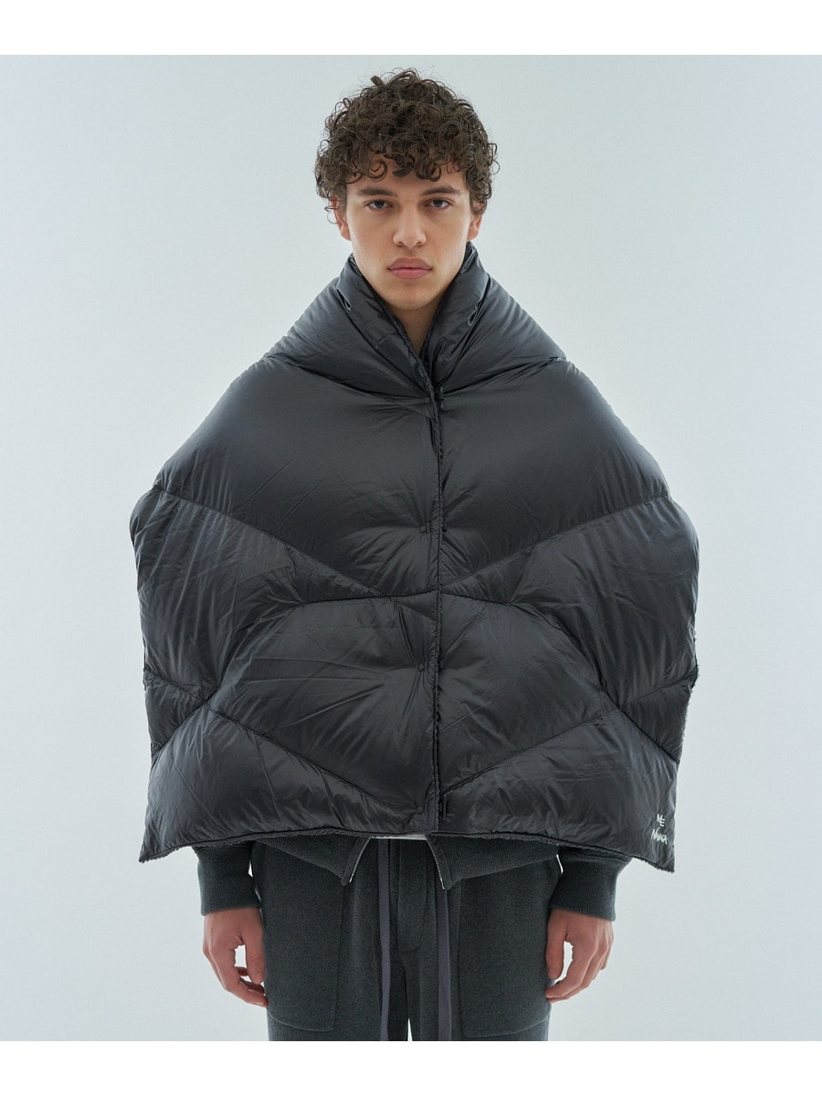 M4E×NANGA リバーシブルダウンポンチョマフラー