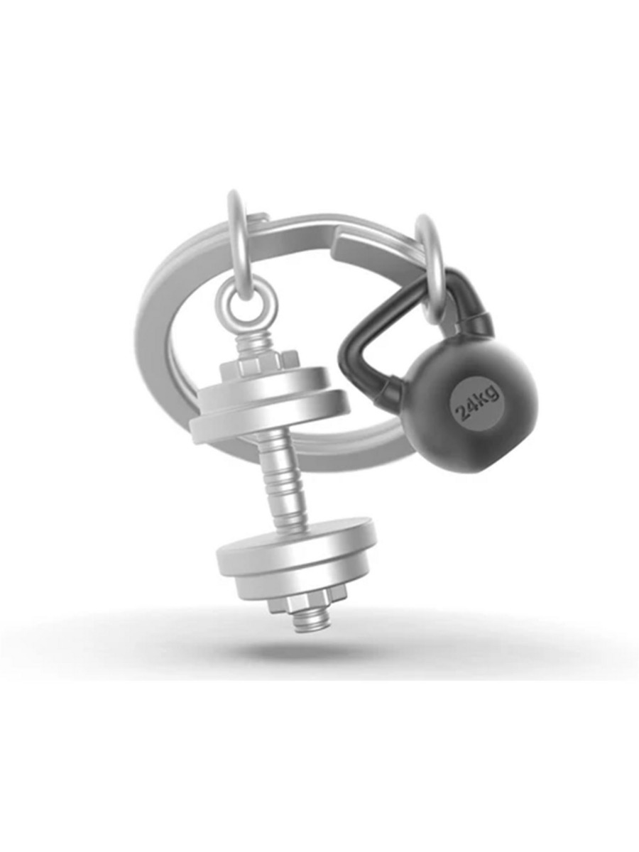 キーホルダー 鉄アレ-