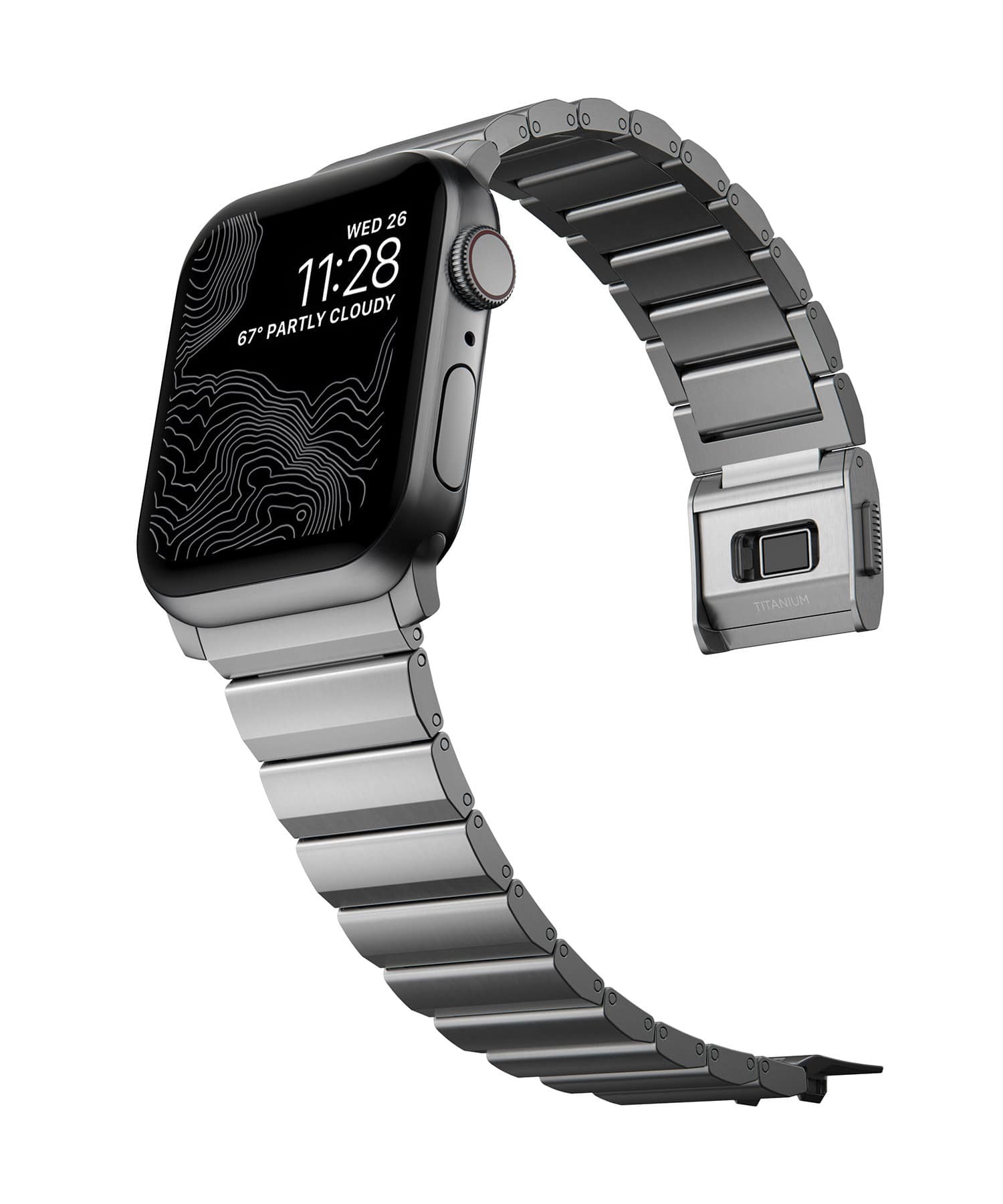 NOMAD / Metal Strap Titanium Band 45mm/44mm for Apple Watch