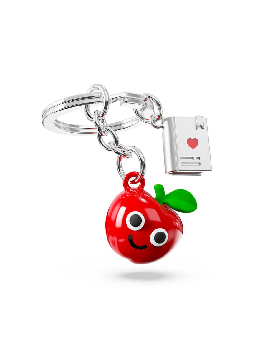 キーホルダー Apple & Book