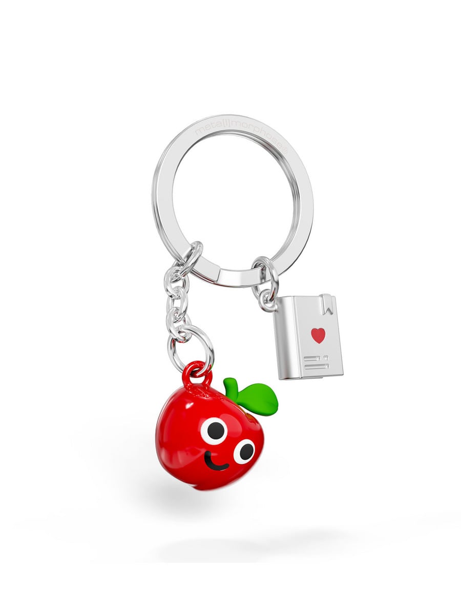 キーホルダー Apple & Book