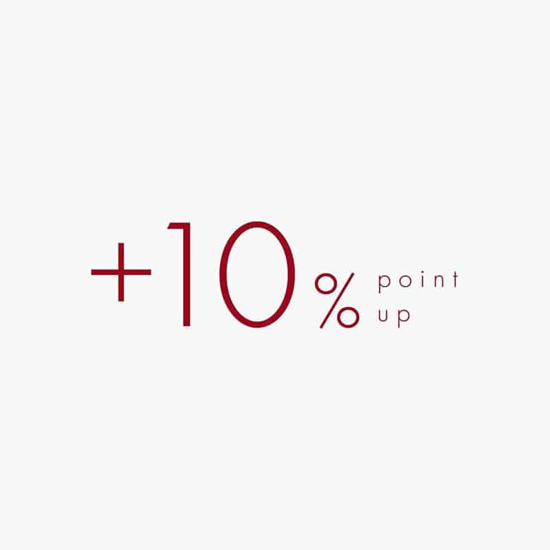 +10% POINT UP CAMPAIGN